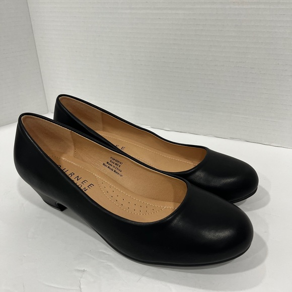 Journee Collection‎ Womens Saar Block Heel Pumps. 8W. Black - Picture 5 of 8